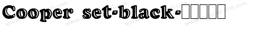 Cooper set-black字体转换